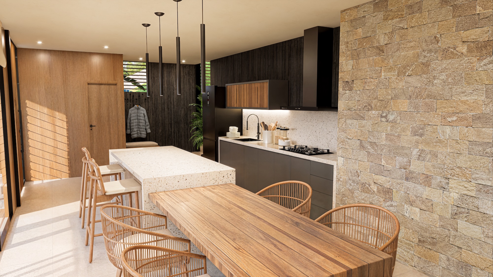 Kitchen & living — Villa 4